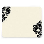 Royal Black Damask Wedding RSVP Personalized Invite