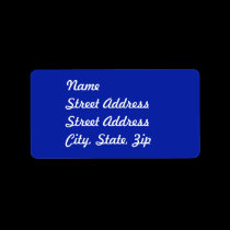Royal Blue   Address Sticker labels