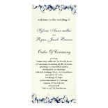 royal blue and ivory Wedding program Rack Card