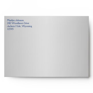 Royal Blue and Silver Envelope for 5x7 Sizes envelope