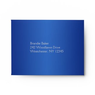 Royal Blue and Silver Envelope for Reply Cards envelope