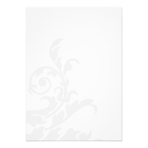Royal Blue and Silver Flourish Wedding Invitation