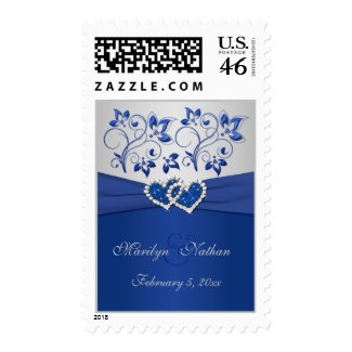 Royal Blue and Silver Postage stamp