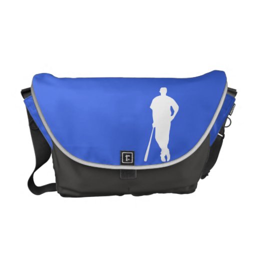 Royal Blue and White Baseball Messenger Bags Royal Blue and White Baseball Messenger Bags