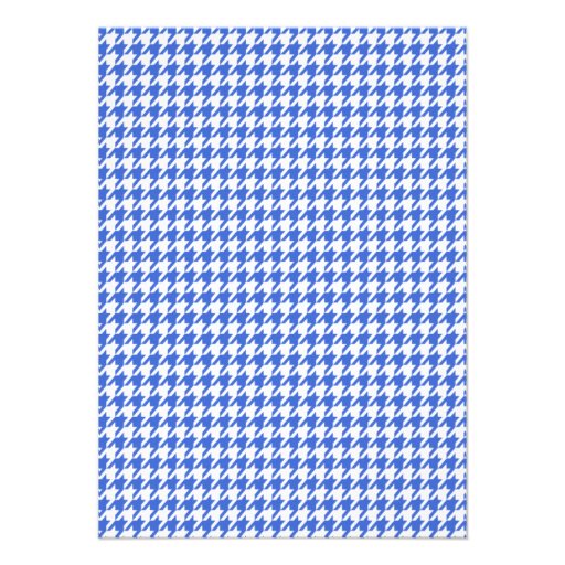 Royal Blue and White Houndstooth; Chalkboard look Custom Invites