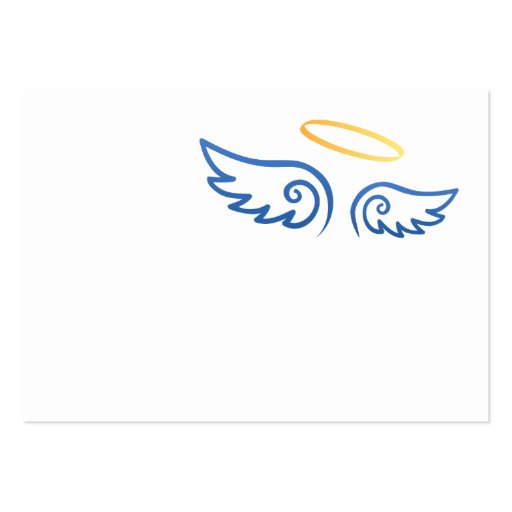 Royal Blue Angel wings with Halo Business Card Templates