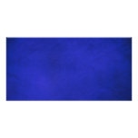Royal Blue & Black Backgrounds Custom Photo Card