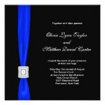 Royal Blue Black Wedding Custom Announcements
