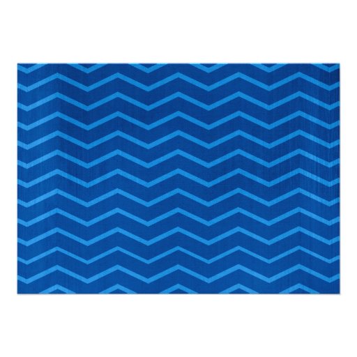 Royal Blue Chevron Wedding Invitations