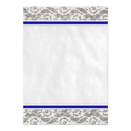 Royal Blue Country Lace Bridal Shower Invitations