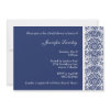 Royal Blue Damask Bridal Shower Invitation