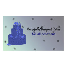 Royal Blue Designer Cake Business Card Templates