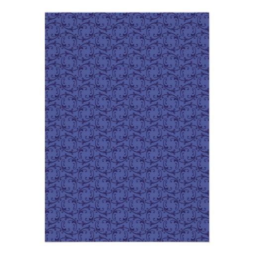 Royal Blue Florentine Wedding Invitation