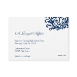 Royal blue formal prom bid custom admission ticket business cards