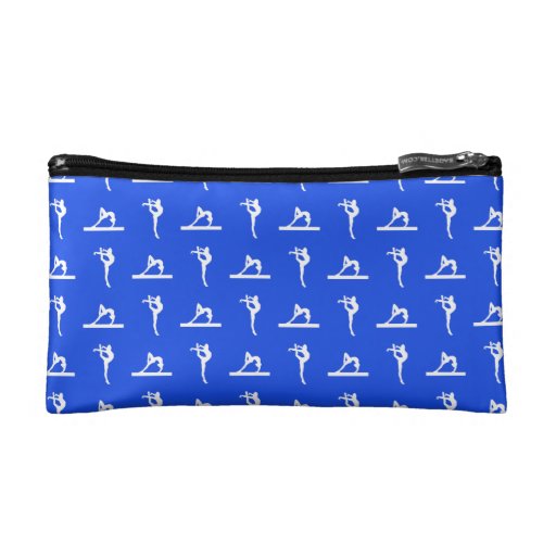 Royal Blue Gymnastics Pattern Clutch Cosmetic Bags Royal Blue Gymnastics Pattern Clutch Cosmetic Bags