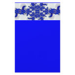Royal Blue Lace Fractal Stationery