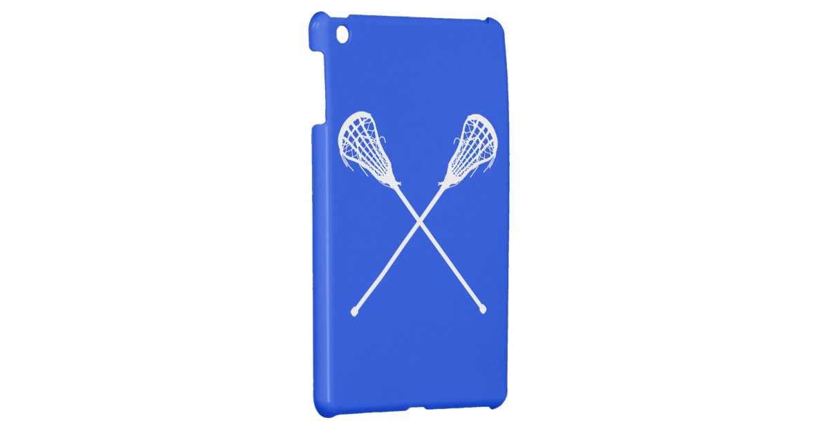 Royal Blue Lacrosse Sticks iPad Mini Case Zazzle