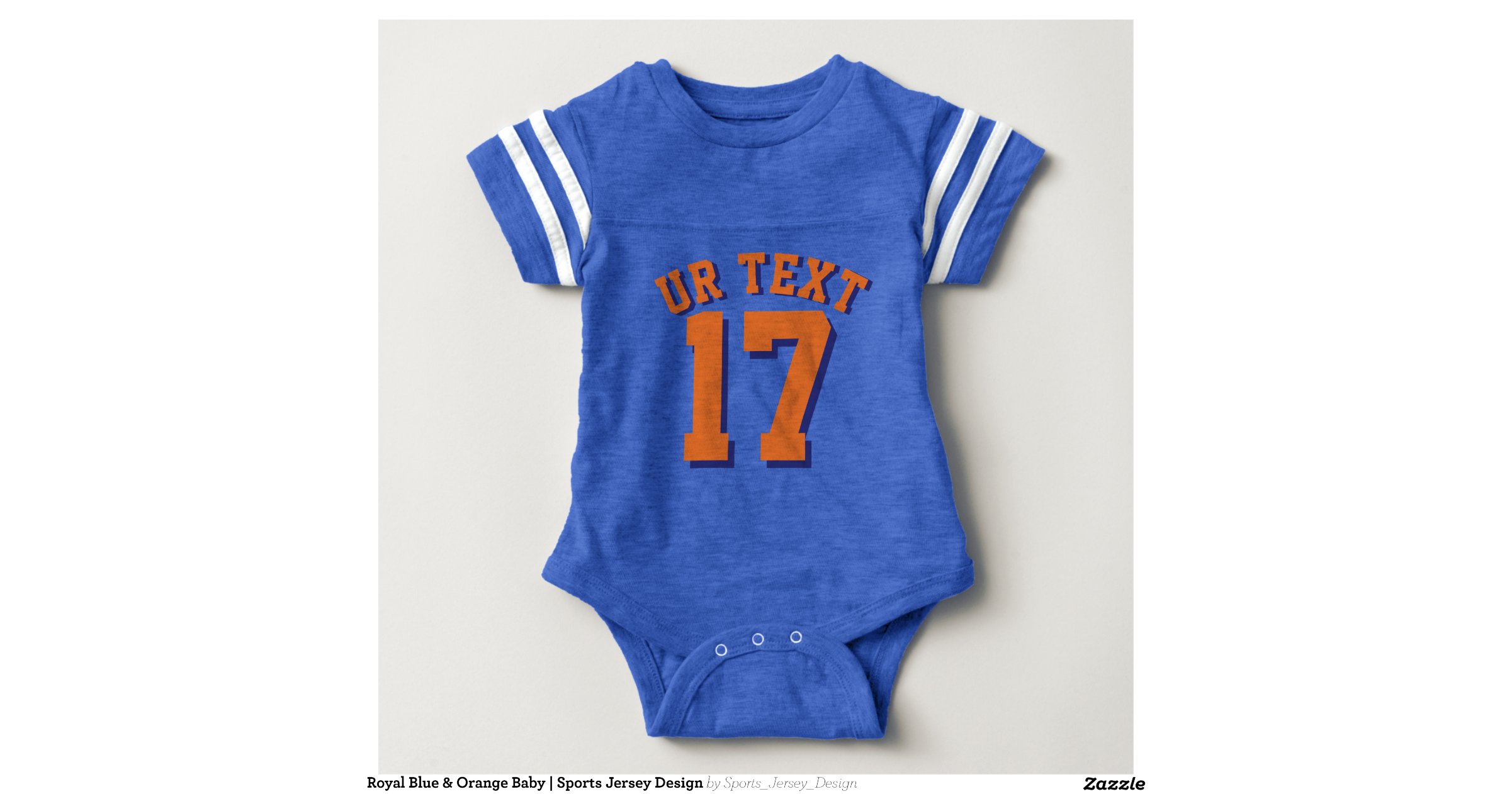 Royal Blue & Orange Baby Sports Jersey Design Shirt Zazzle