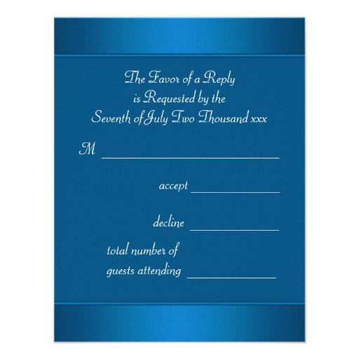 Royal Blue Purple Peacock Feathers Wedding Custom Announcement