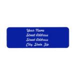 Royal Blue   Return Address Sticker Return Address Label