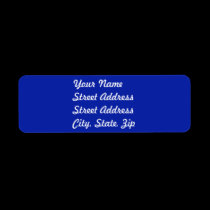 Royal Blue   Return Address Sticker labels