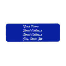 Royal Blue   Return Address Sticker Return Address Label