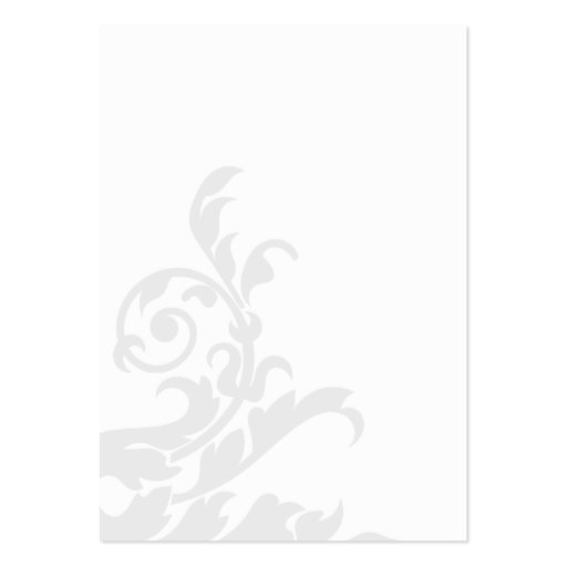 Royal Blue Silver Flourish Wedding Reception Cards Business Cards (back side)