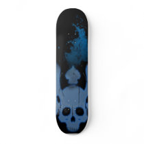 Royal Blue Smoking Skull skateboards by ryanhogge Royal Blue Smoking Skull skateboards