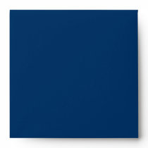 Royal Blue Square Scrollwork Monogram Envelopes