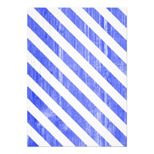 Royal Blue Stripes Wedding Invitations