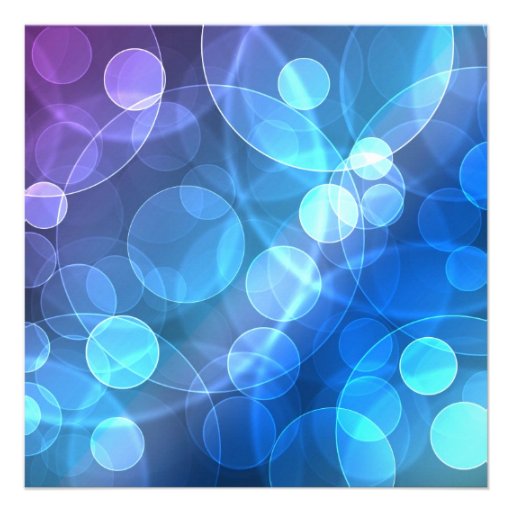 Royal Blue Teal Blue Birthday Party Custom Invites