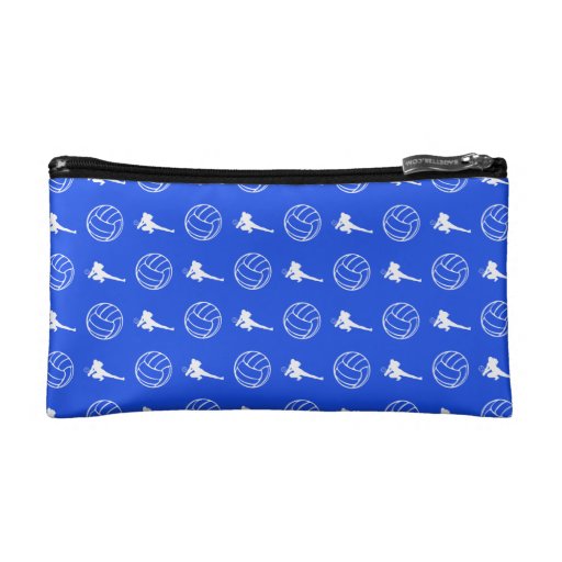 Royal Blue Volleyball Pattern Clutch Cosmetic Bag Royal Blue Volleyball Pattern Clutch Cosmetic Bag