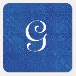 Royal Blue Wedding Monogram Any Letter B567 Sticker