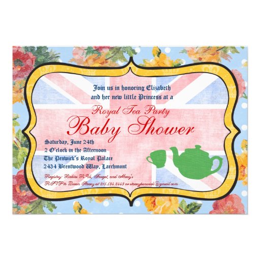 Royal British Baby Shower Invitation
