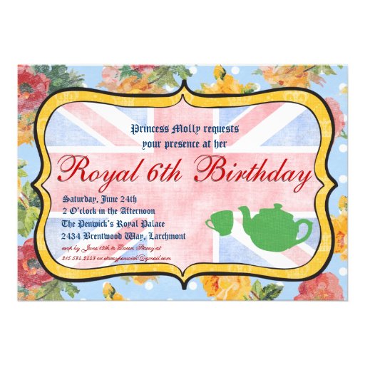 Royal British Birthday Party Invitation