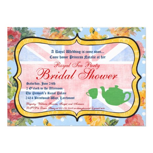 Royal British Bridal Shower Invitation