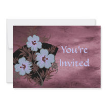 Royal Burgundy Blue Floral Fan