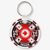 Royal Canuck Poker Keychain by westwords Royal Canuck Poker Keychain