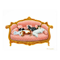 Royal Cat Nap Print by twopurringcats Royal Cat Nap Print