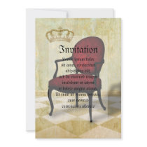 Royal Chair and Crown Invite