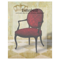 Royal Chair and Crown Letterhead Template