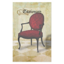 Royal Chair and Crown Custom Stationery