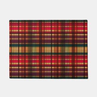 Royal colorful tartan pattern doormat