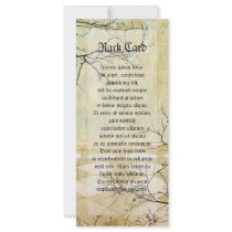 Royal Coordinates Background with Branches Full Color Rack Card