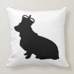 Royal Corgi silhouette pillow pillows