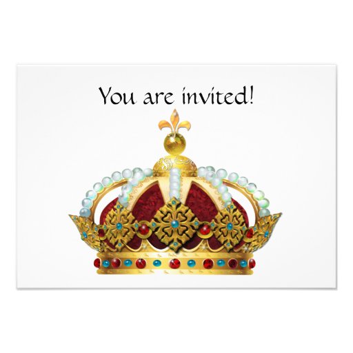 Royal Crown Jeweled Invite