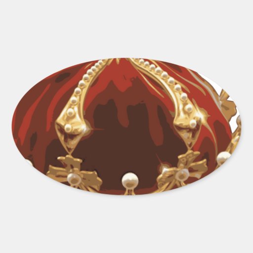 Royal Crown Oval Sticker Zazzle