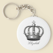 Royal Crown Round Keychain keychains