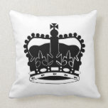 Royal Crown silhouette pillow Queen Elizabeth II pillows