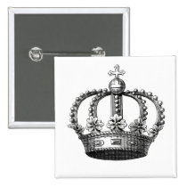 Royal Crown Square Button buttons